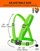 Reflective Vest With Straps For Night Running, Construction, Traffic Control, Adjustable Elasticity