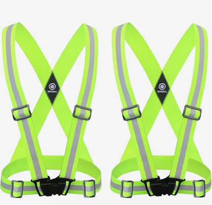 Reflective Vest With Straps For Night Running, Construction, Traffic Control, Adjustable Elasticity